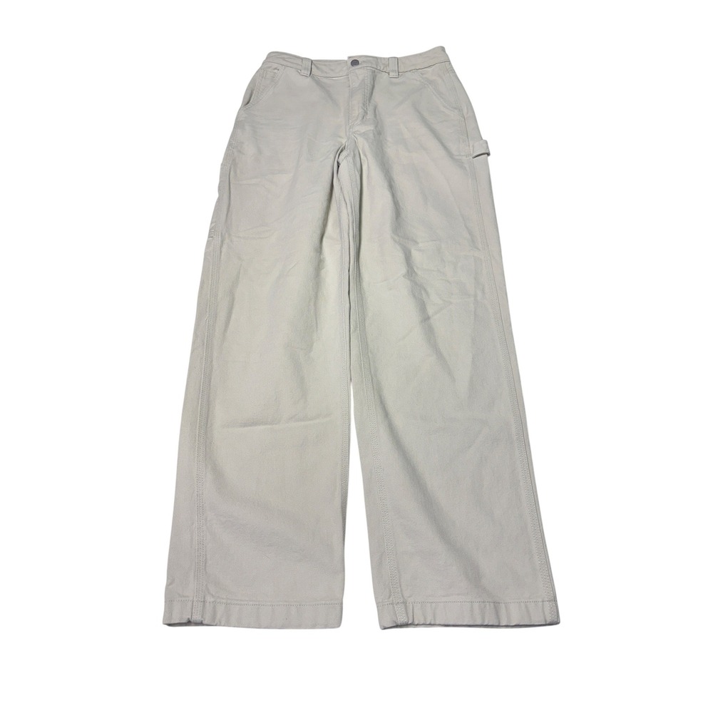 Tna Aritzia Carpenter Pants Beige Wide Leg Utility Workwear Womens Size 8 30X31